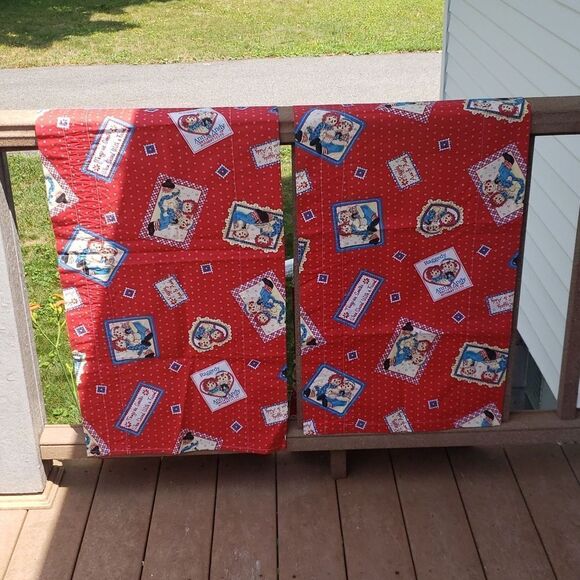 Adorable Vintage Handmade Raggedy Ann & Andy Valance Curtains - Picture 2 of 6